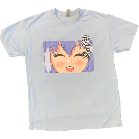 Anime Square Girl T-Shirt- Size Large - Picture 2 of 3